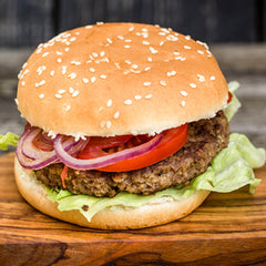 Prepared black bean burger