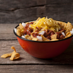 Prepared classic bean Frito chili pie